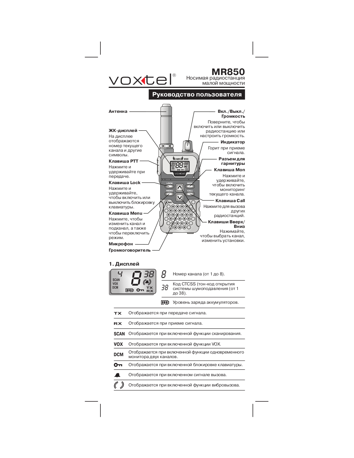 Voxtel MR850 User Manual