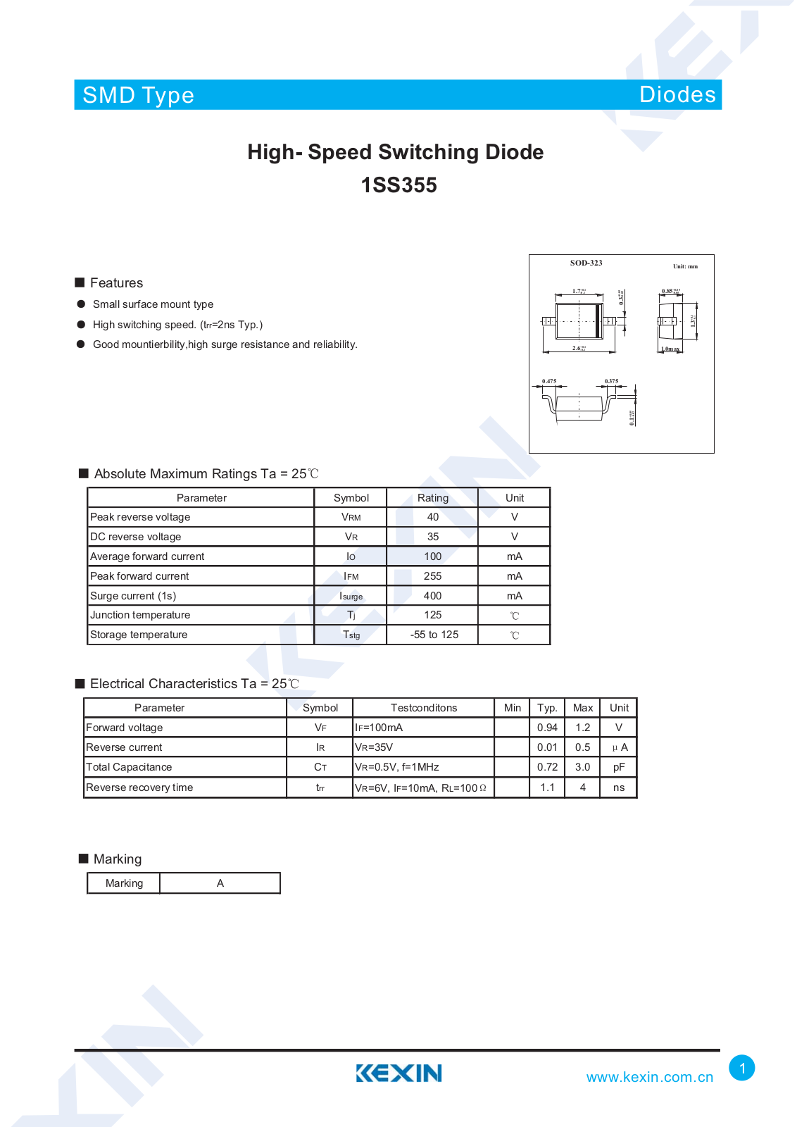 Kexin 1SS355 Schematic