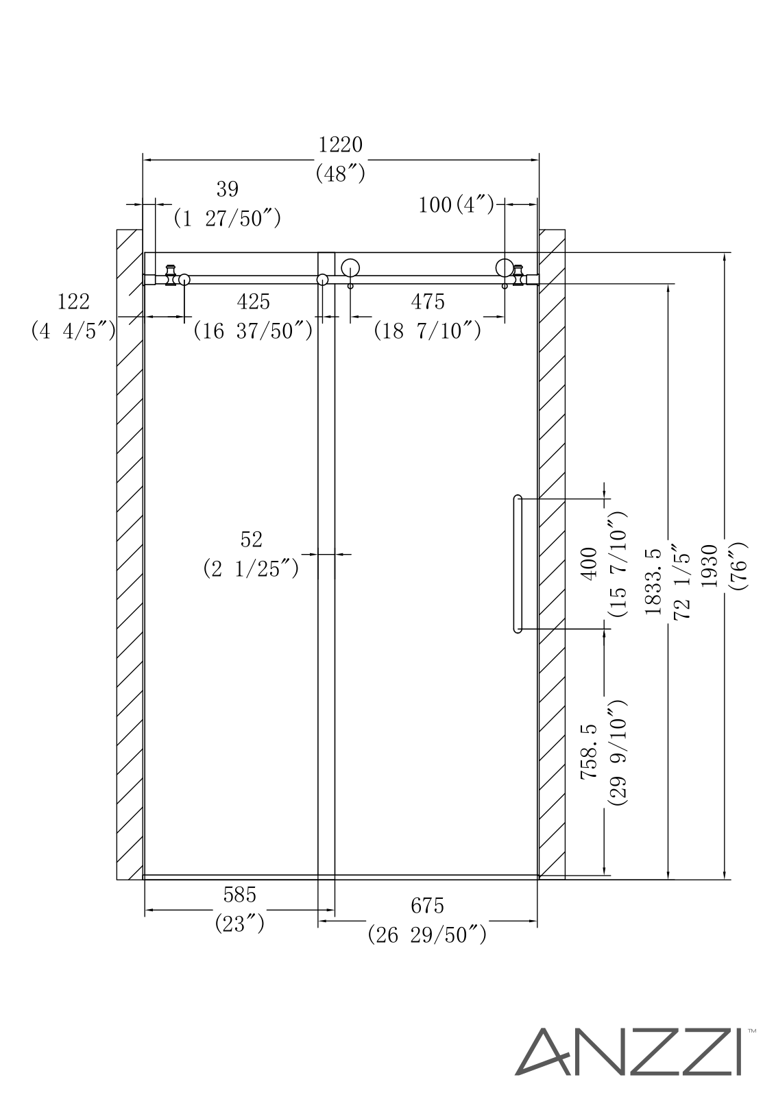 ANZZI BCYN1518 Dimensions - ManualMachine.com
