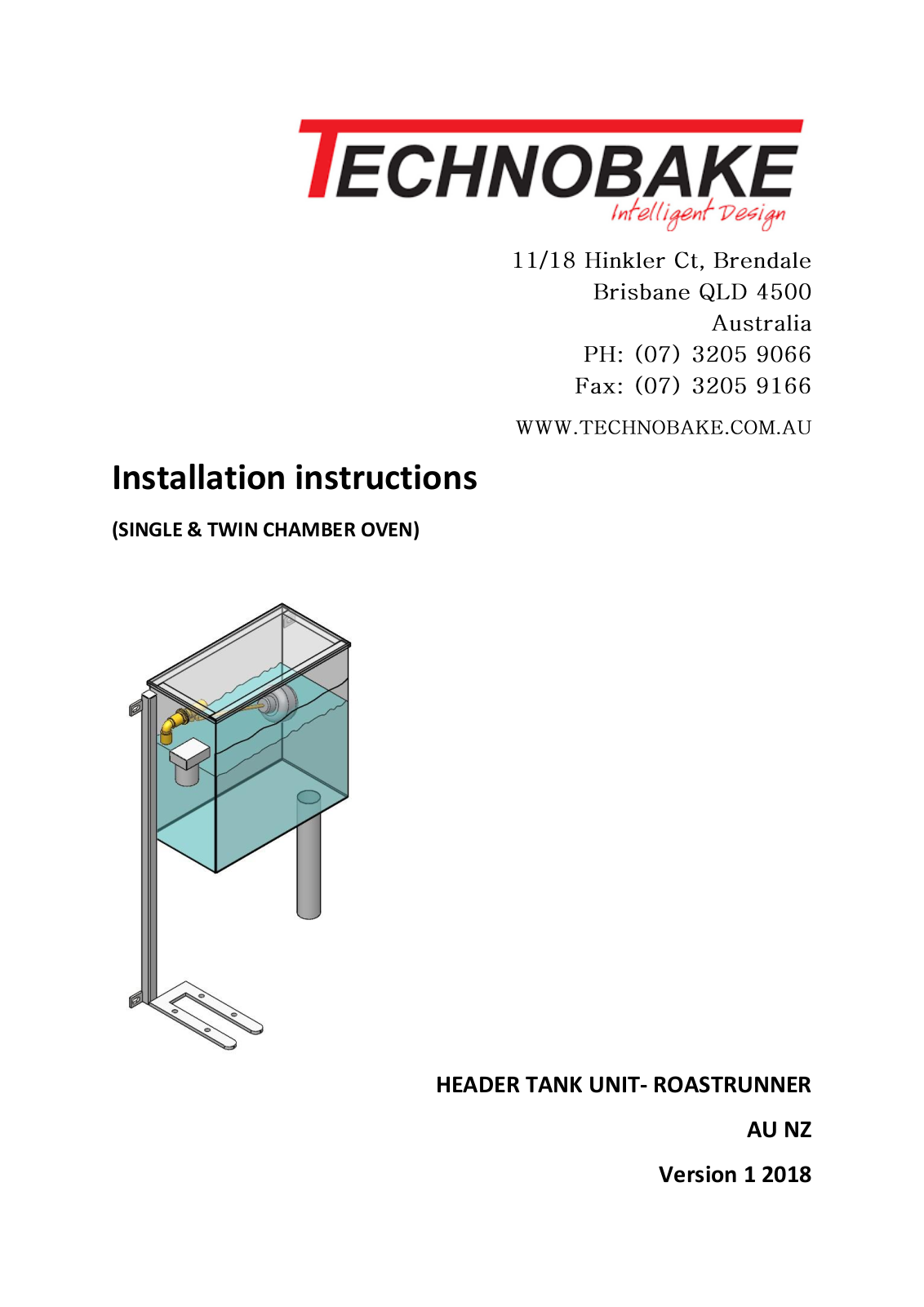 Technobake RR-HT-0050 Installation Instructions Manual - ManualMachine.com
