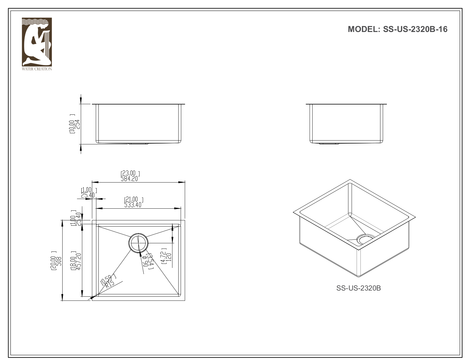 Water Creation CF511US2320B User Manual