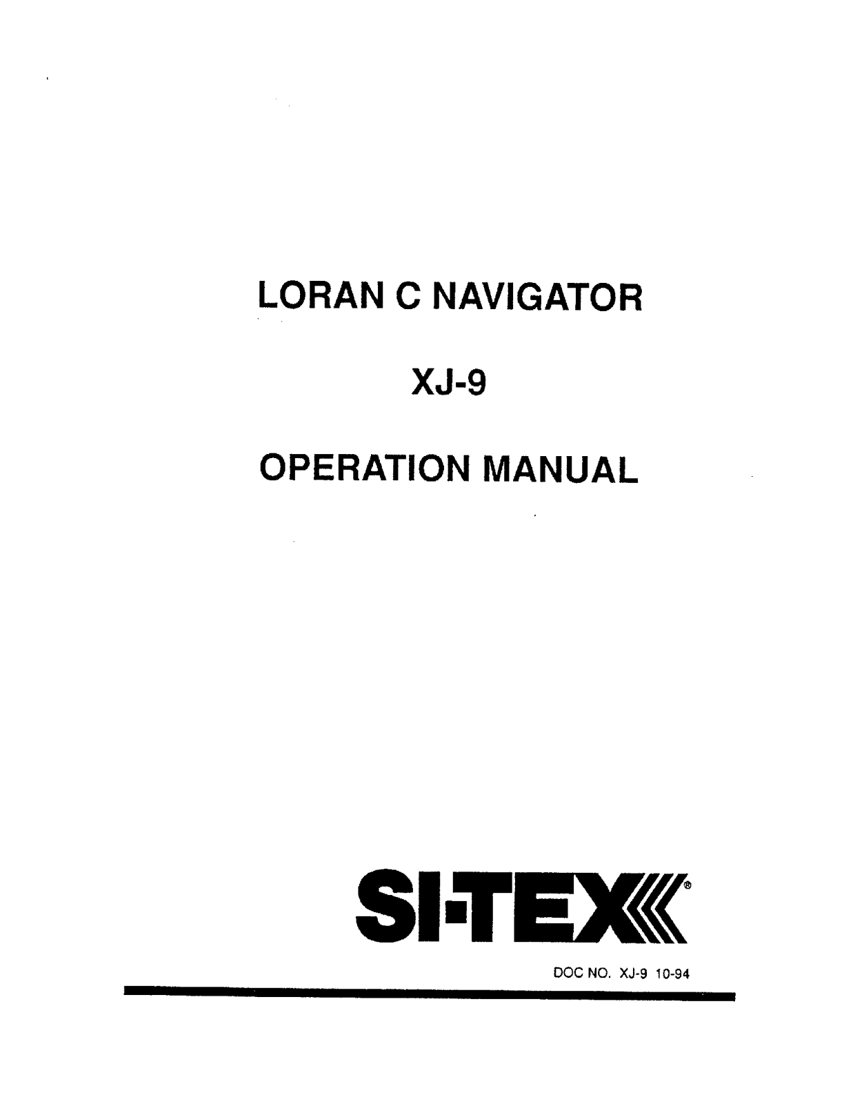 Si-tex XJ-9 User's Manual