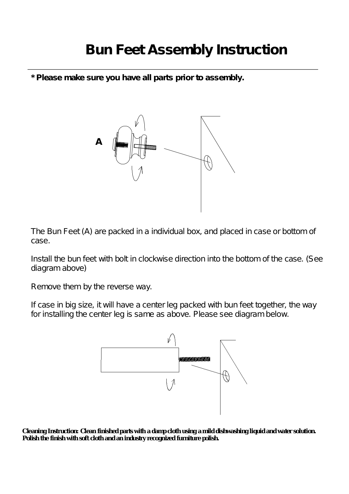 Hooker Furniture 507085001 Assembly Guide