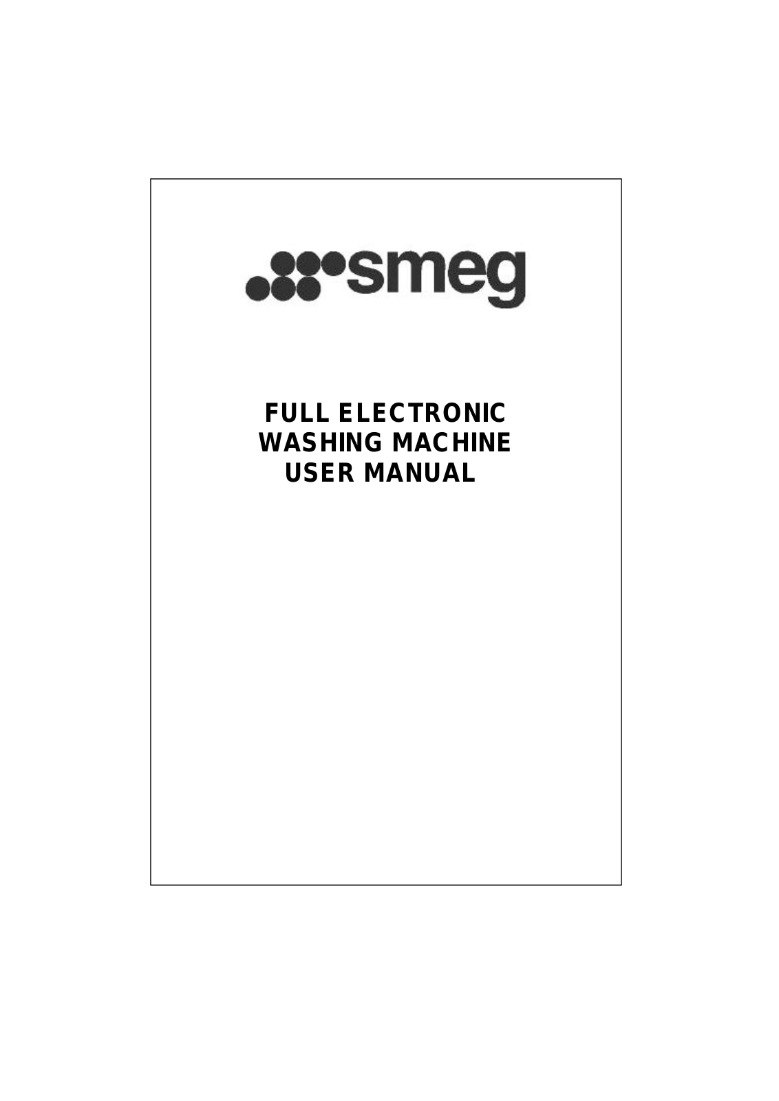 Smeg SWM86 User Manual