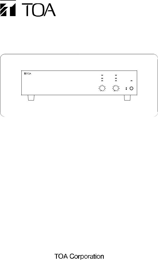 TOA Electronics 9000 Series, P-9120DH, P-9060DH User Manual
