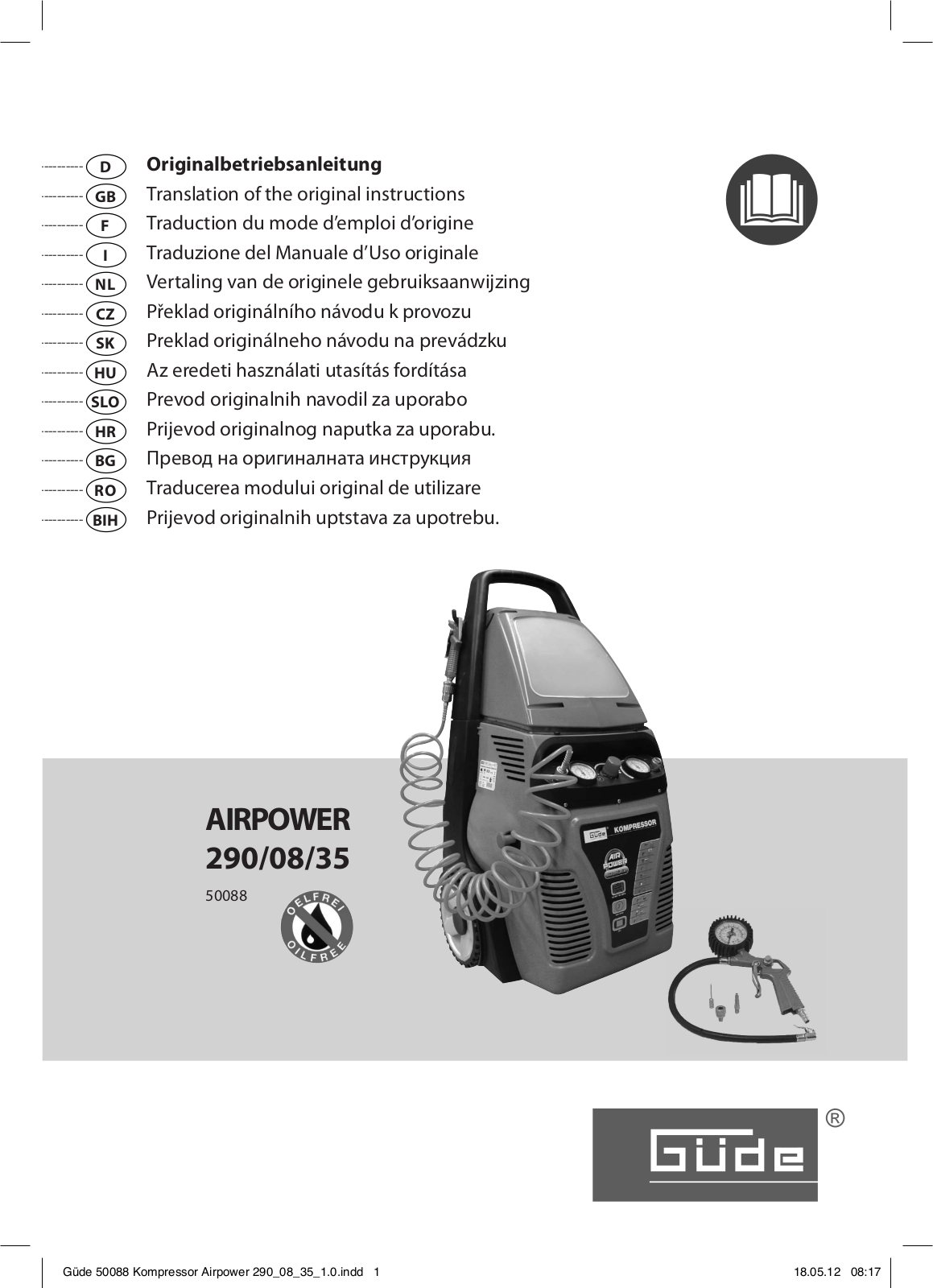 Güde AIRPOWER 290-08-35 User Manual