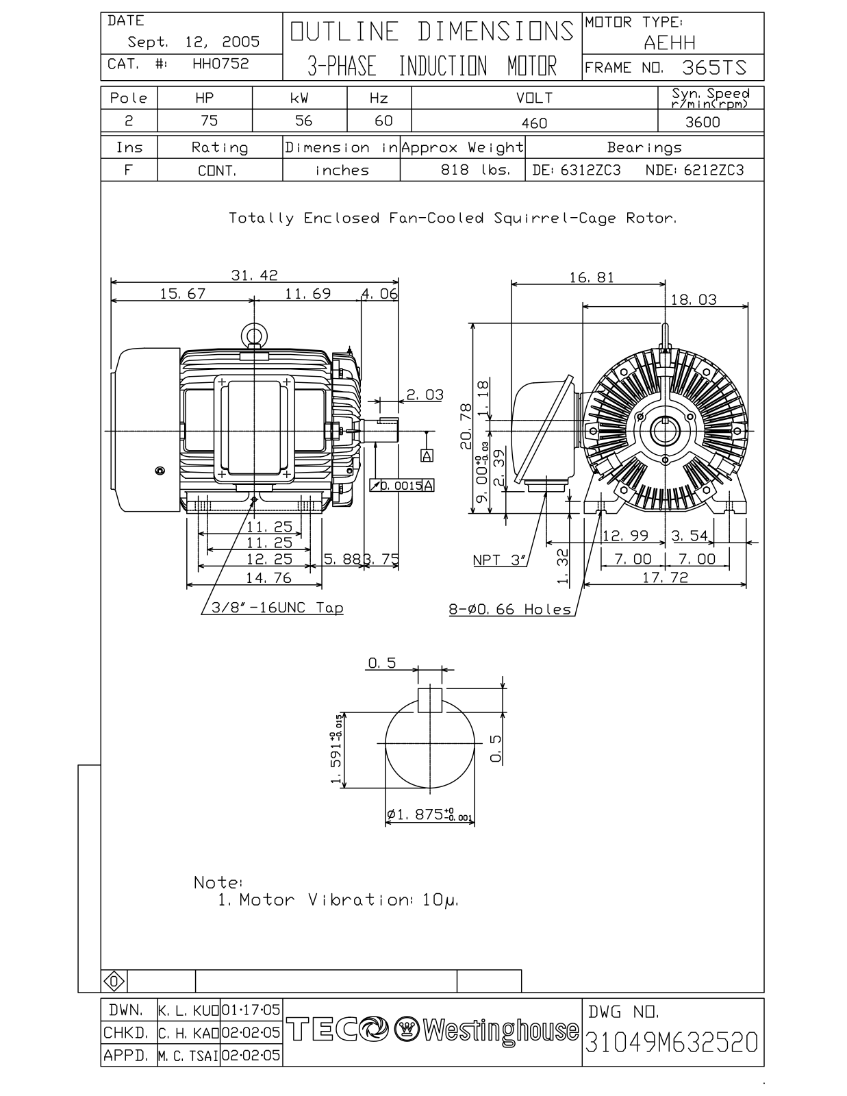 Teco HH0752 Reference Drawing