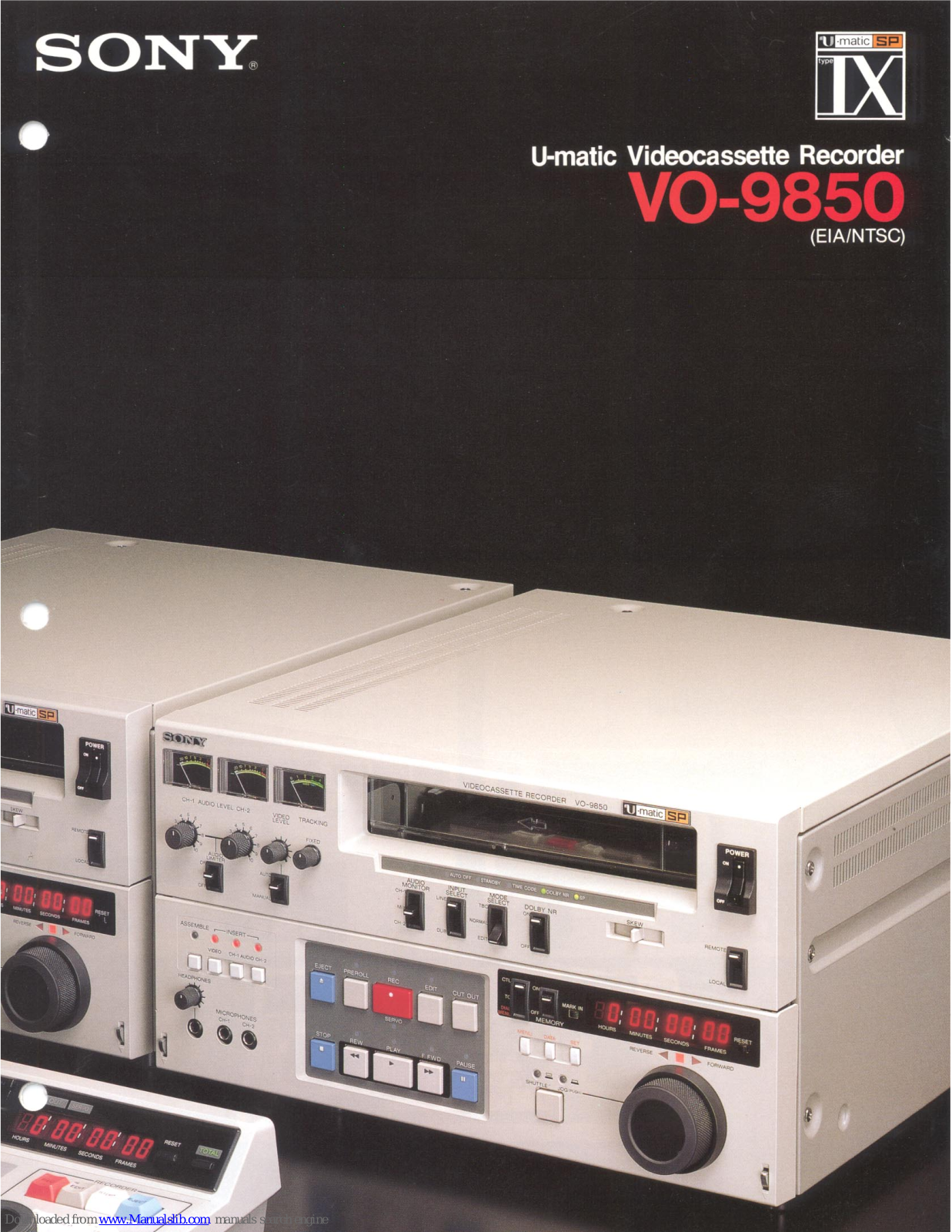 Sony VO-9850 Brochure & Specs