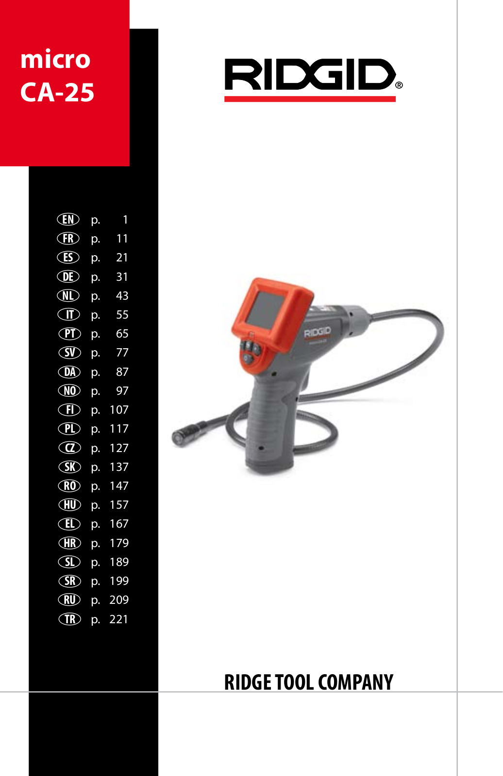 RIDGID CA-25 User Manual