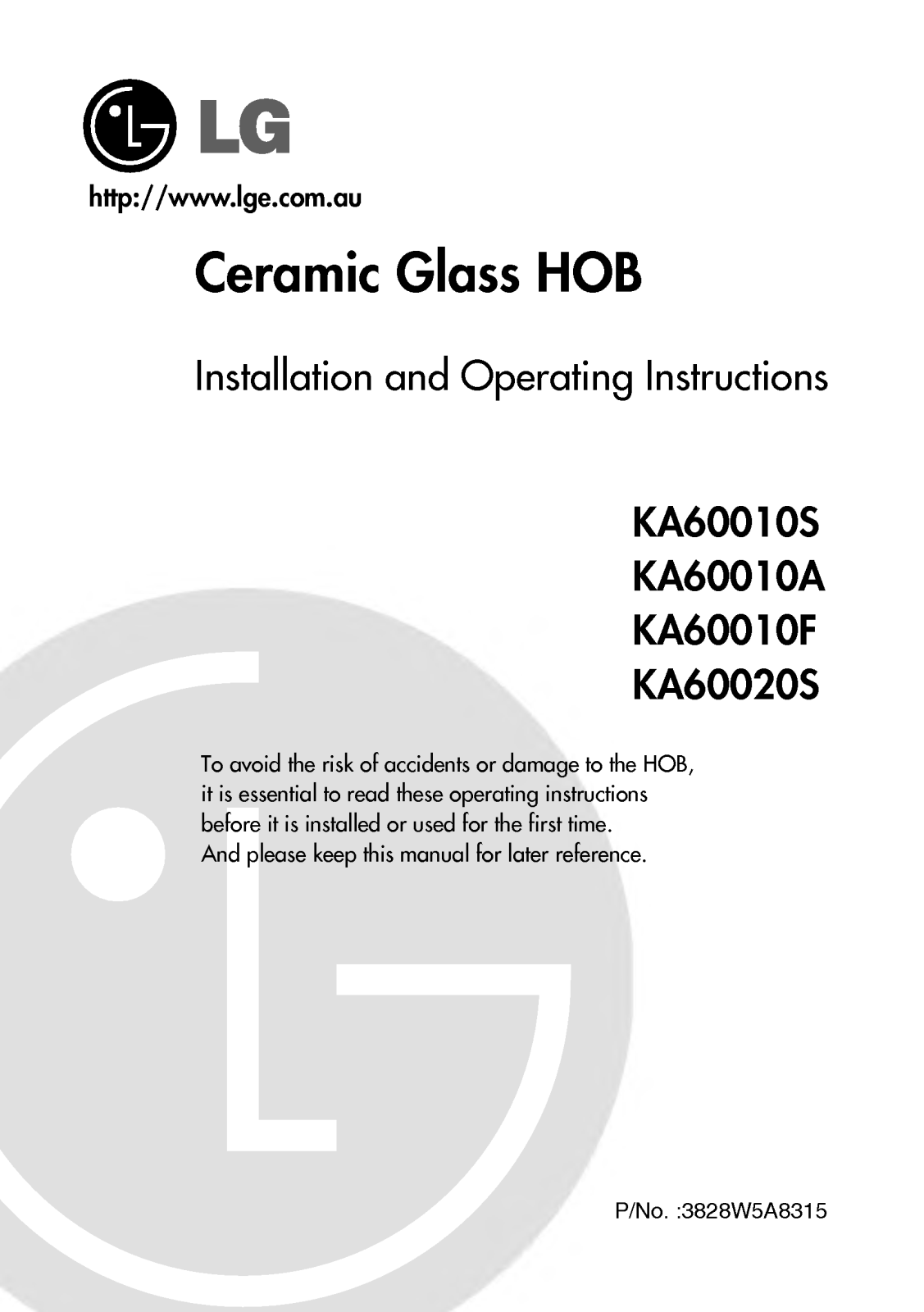 LG KA60010S User Manual