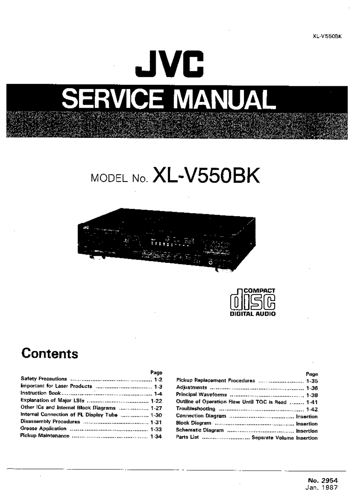 JVC XLV-550-BK Service manual