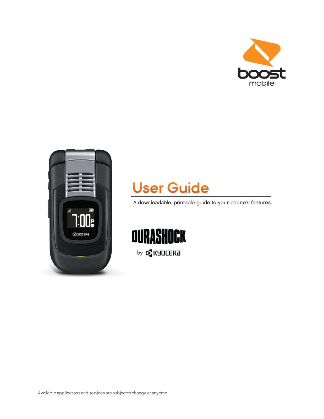 Kyocera DuraShock User Guide