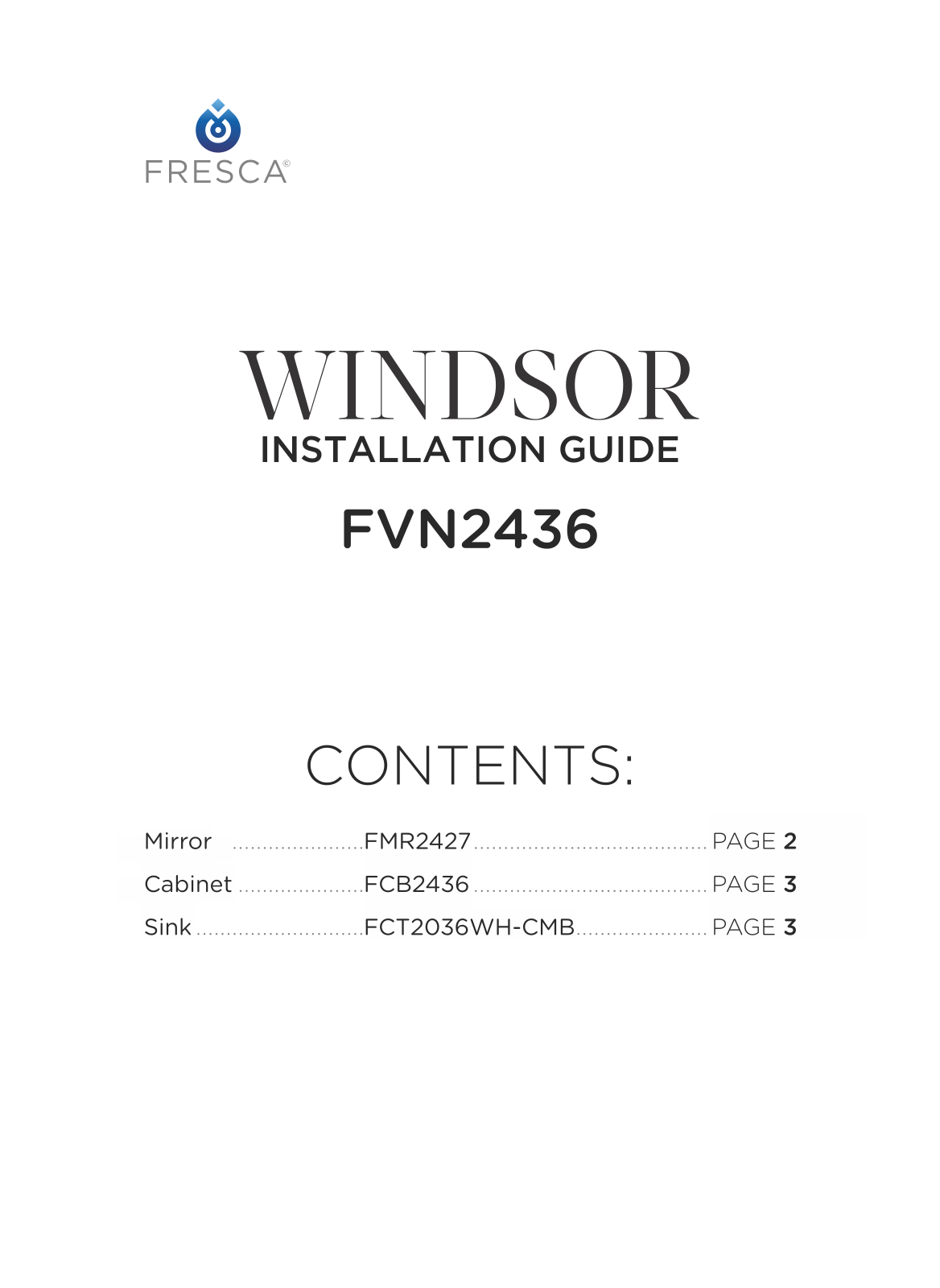 Fresca FBH10291 Installation & Assembly - ManualMachine.com