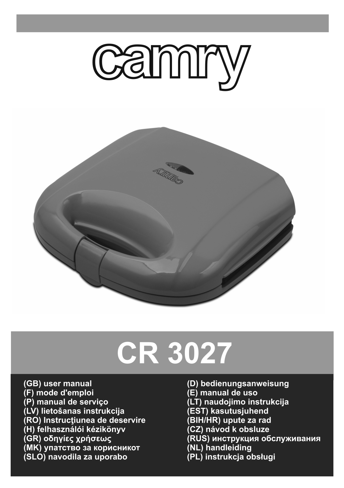 Camry CR3027 User Manual