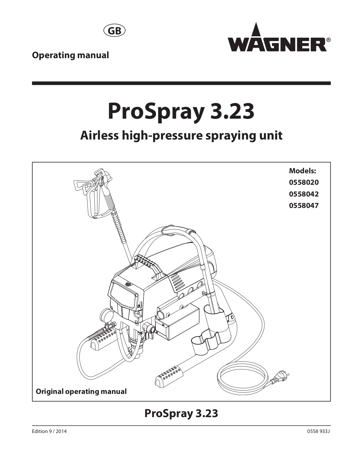 Wagner SprayTech 558020, 558042, 558047 User Manual