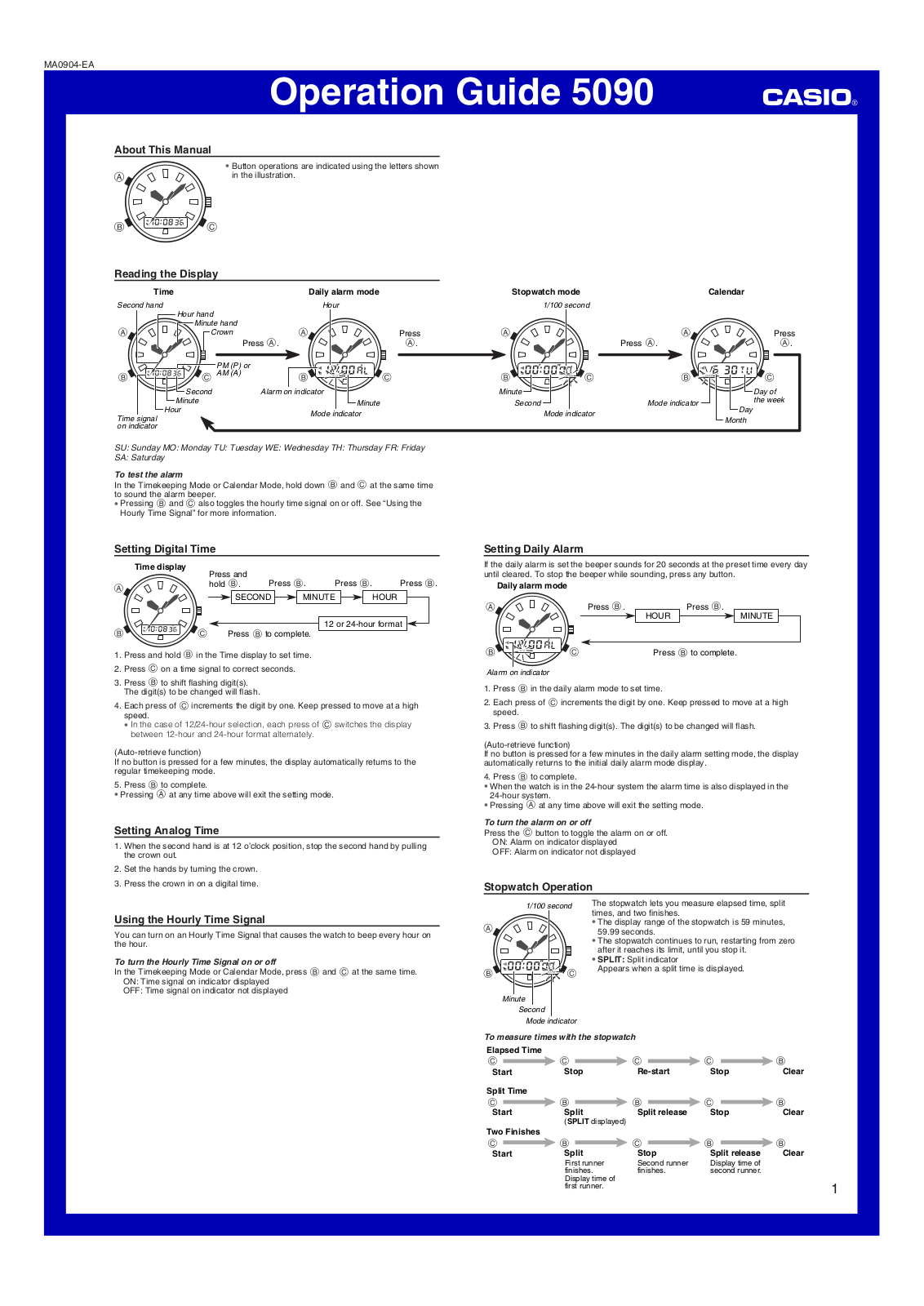 Casio 5090 User Manual