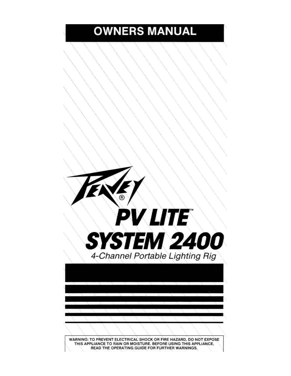 Peavey PV LITE SYSTEM 2400 User Manual