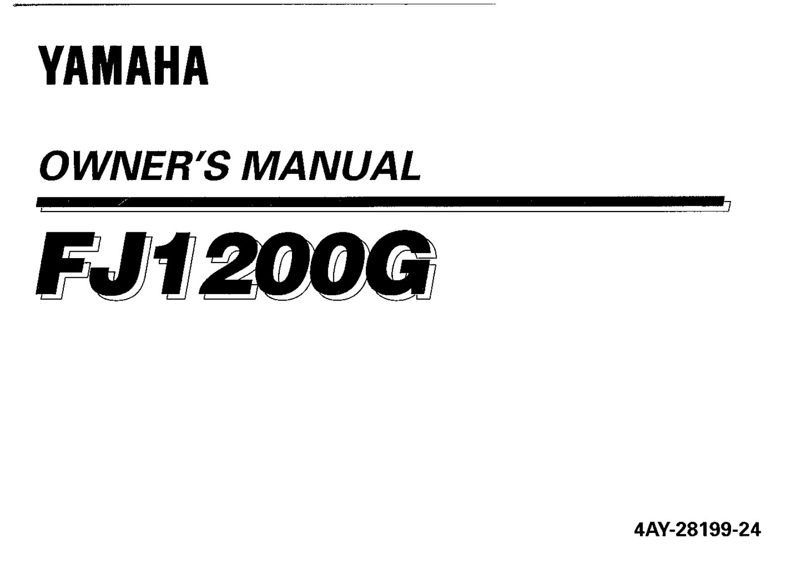 Yamaha FJ1200 G 1995 Owner's manual