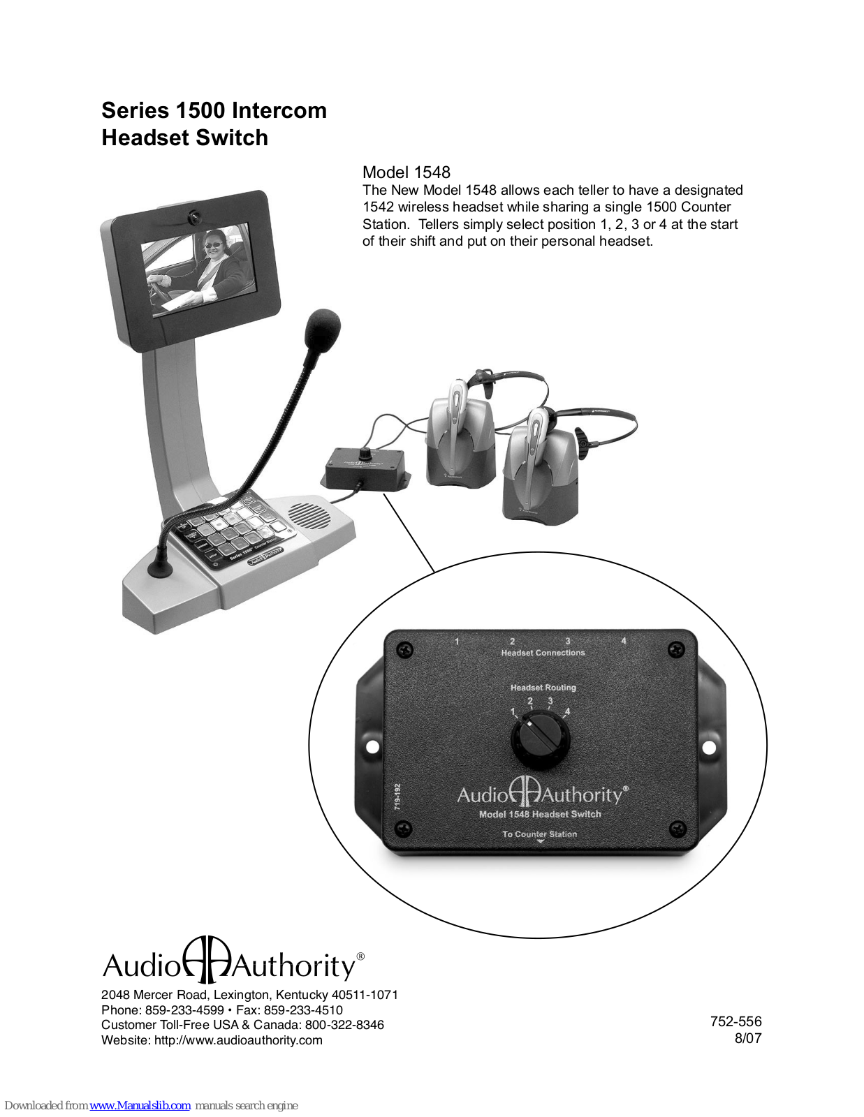 Audio Authority Model 1548 Brochure - ManualMachine.com