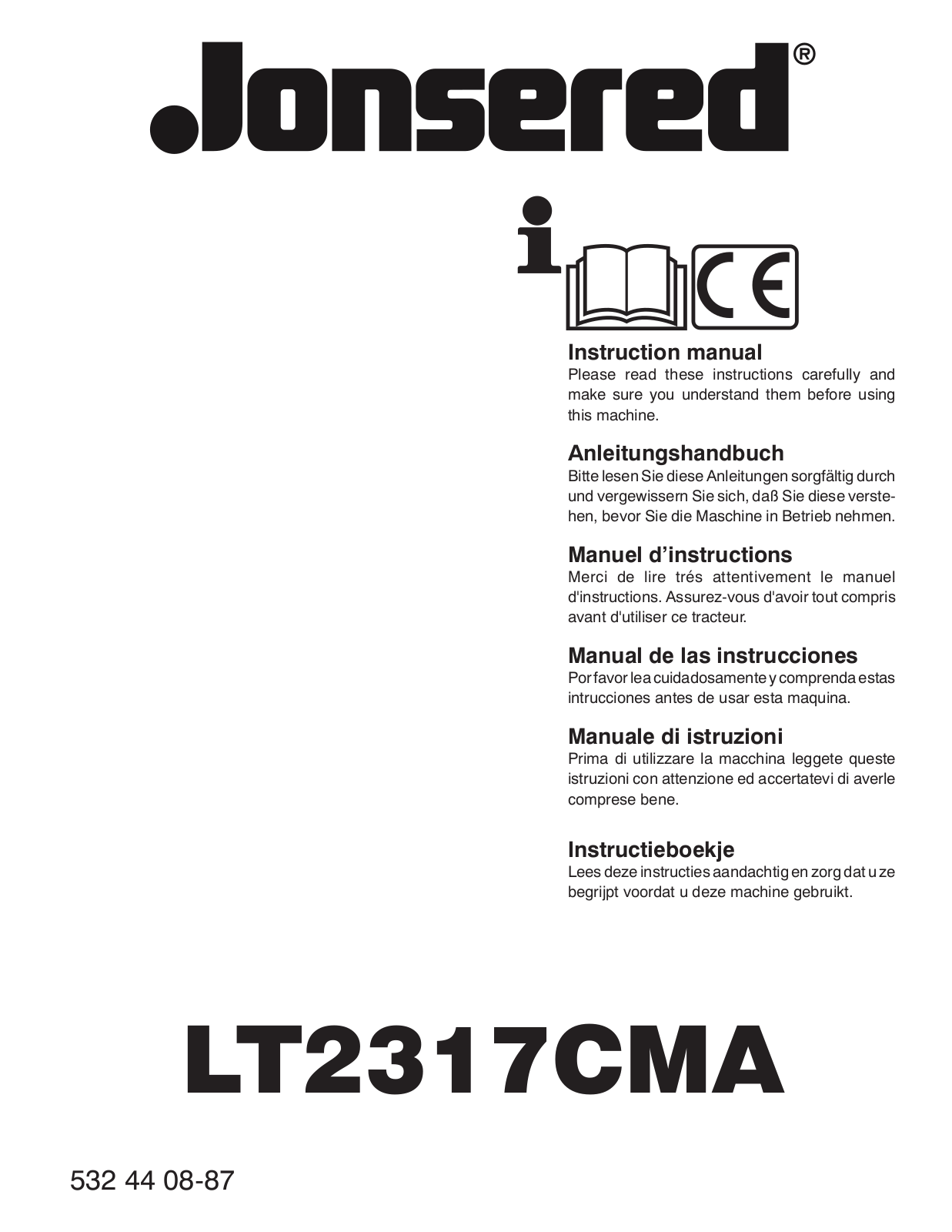 JONSERED LT 2317 CMA User Manual