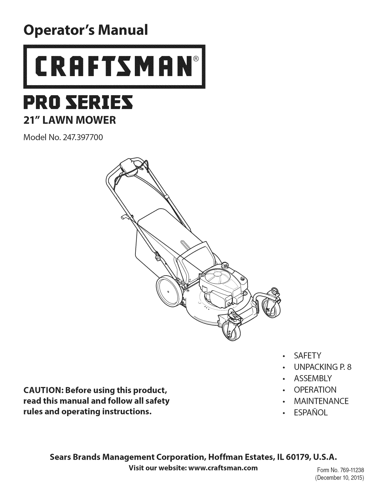 MTD 12AVD75R799 Owner’s Manual