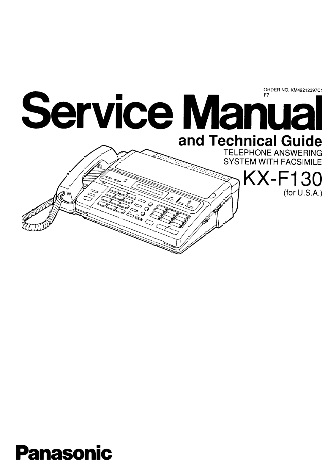 Panasonic KX-F130 Service Manual