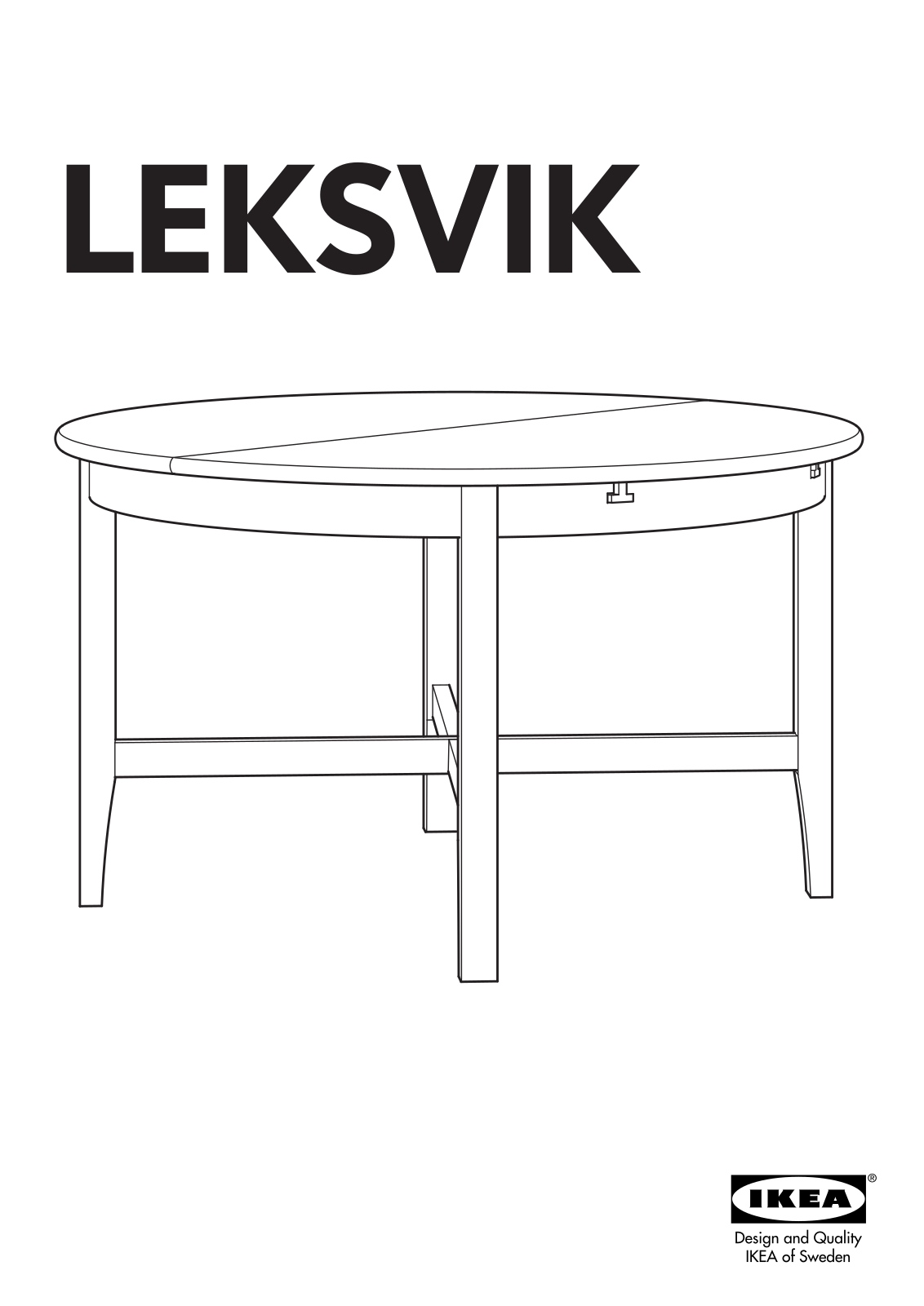 IKEA LEKSVIK DINING TABLE 49X67 Assembly Instruction