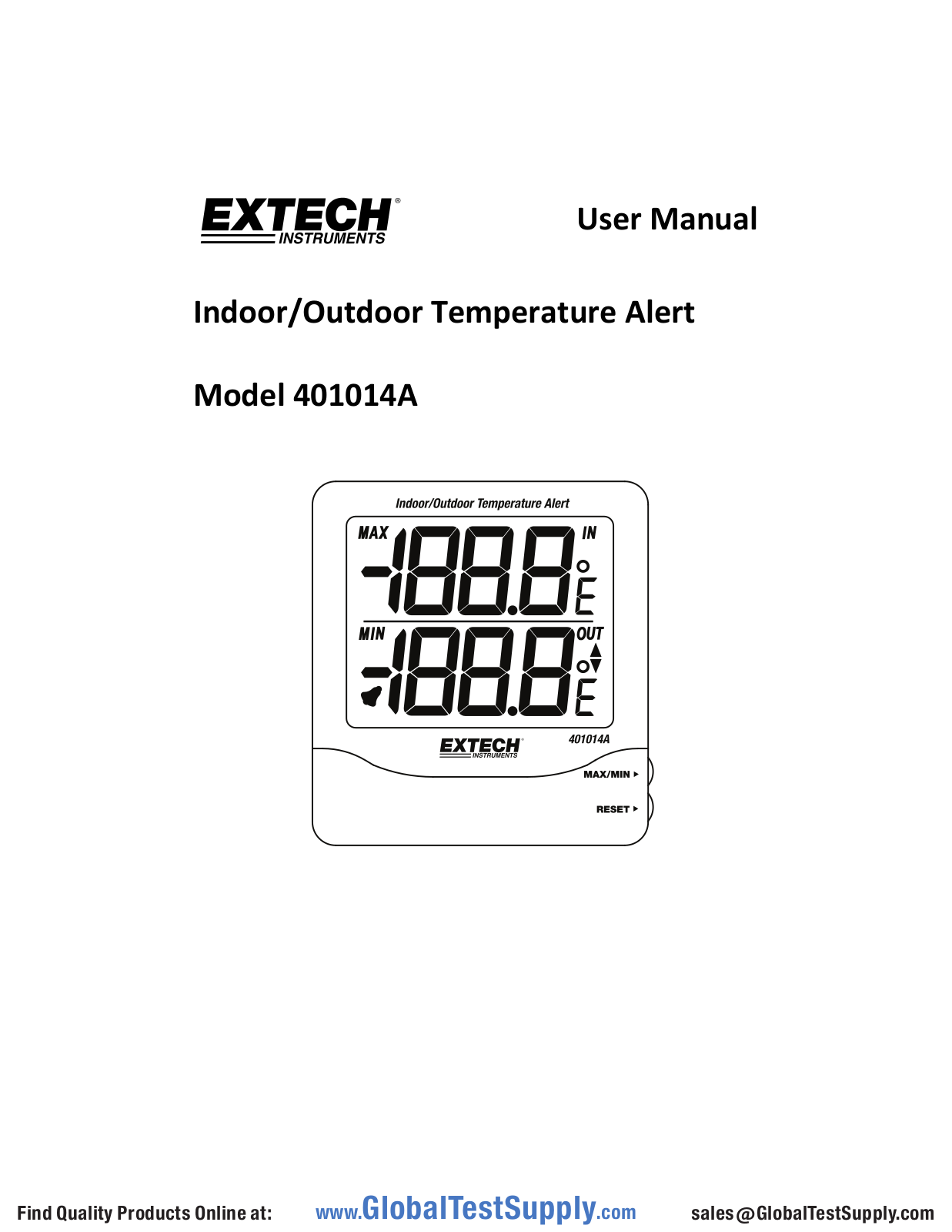 Extech Instruments 401014A User manual - ManualMachine.com