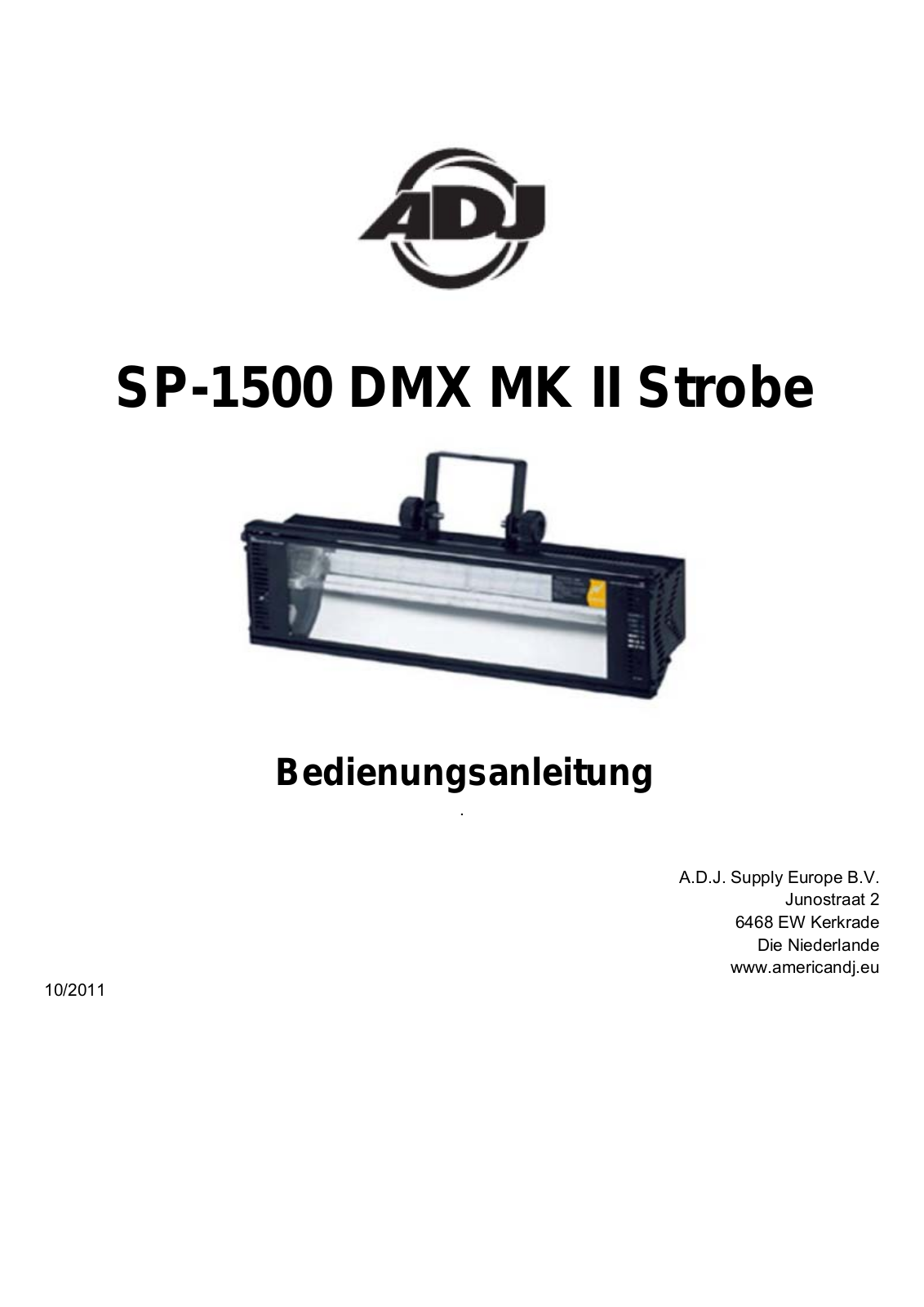 American DJ SP-1500 DMX MKII Service Manual