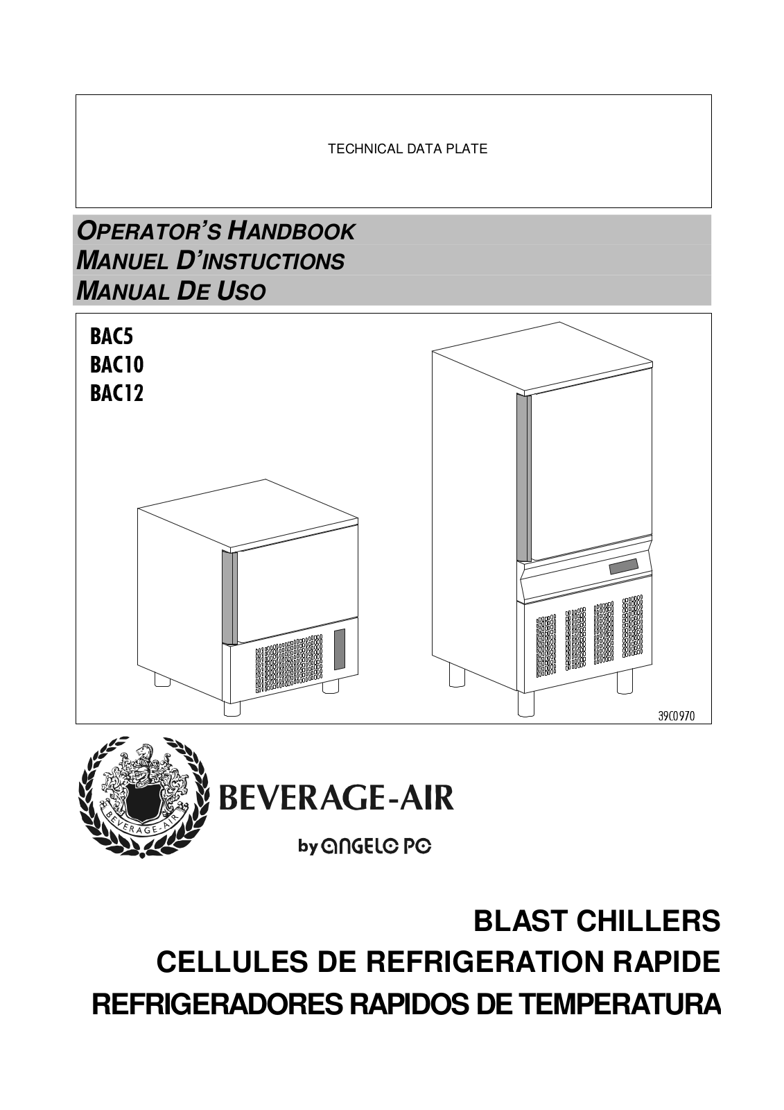 Beverage Air BAC10 Installation Manual