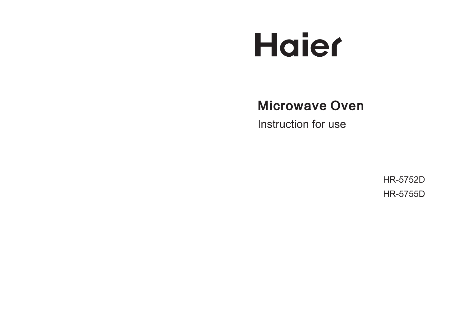 Haier HR-5752D User Manual