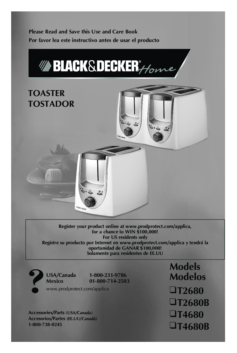 Black & Decker T4680, T2680B, T2680, T4680B User Manual