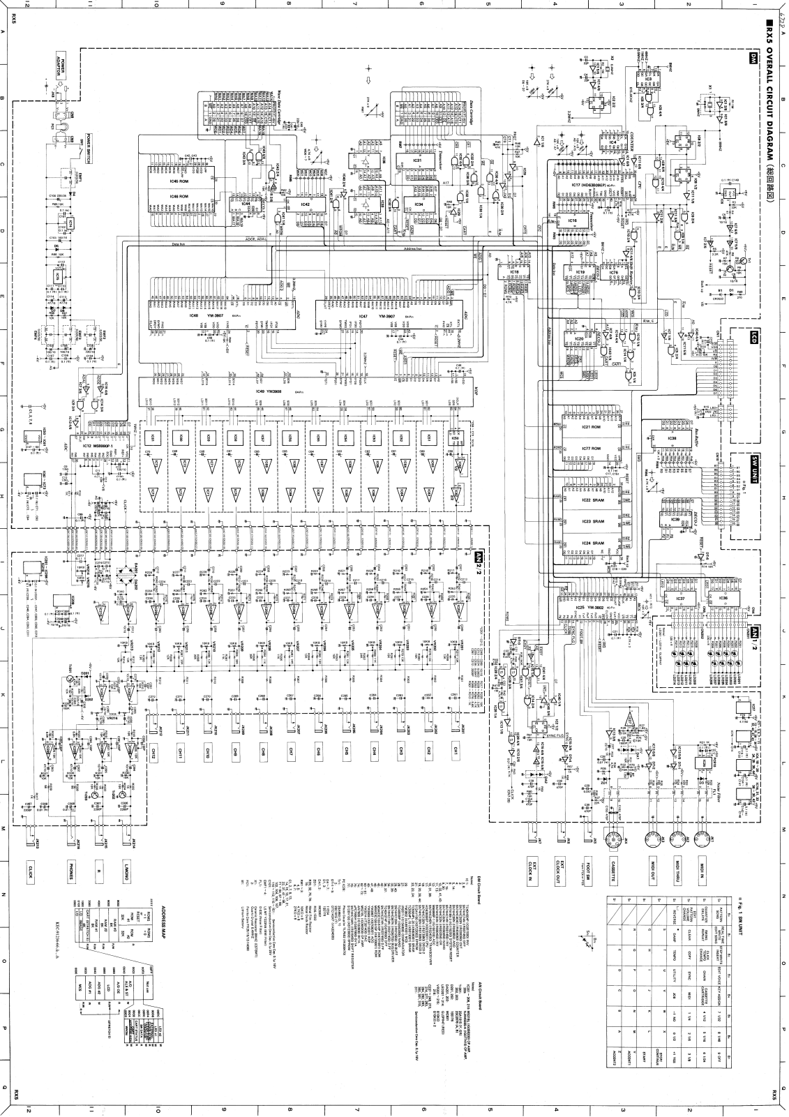 Yamaha RX5 Schematic