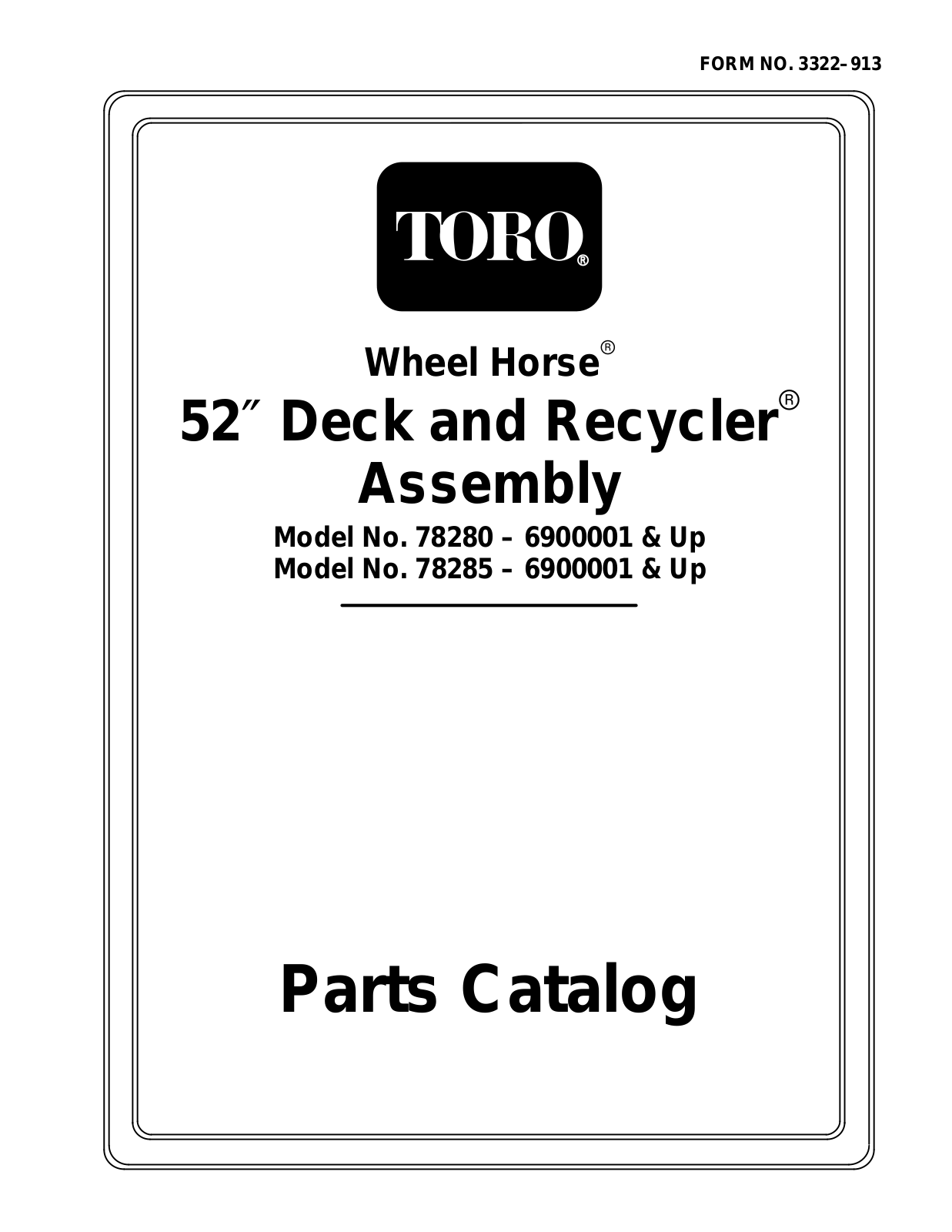 Toro 78280, 78285 Parts Catalogue