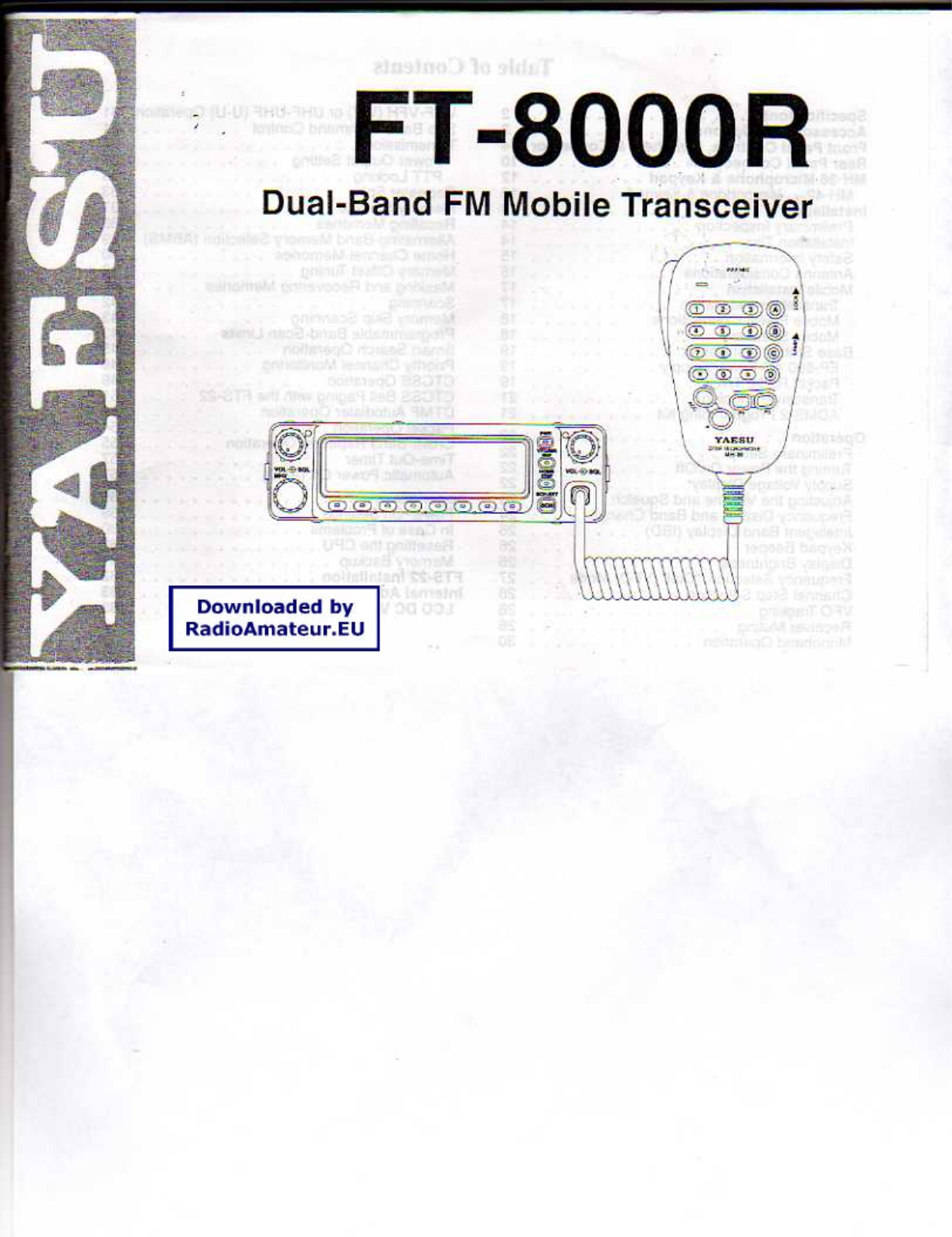 Yaesu FT-8000R User Manual