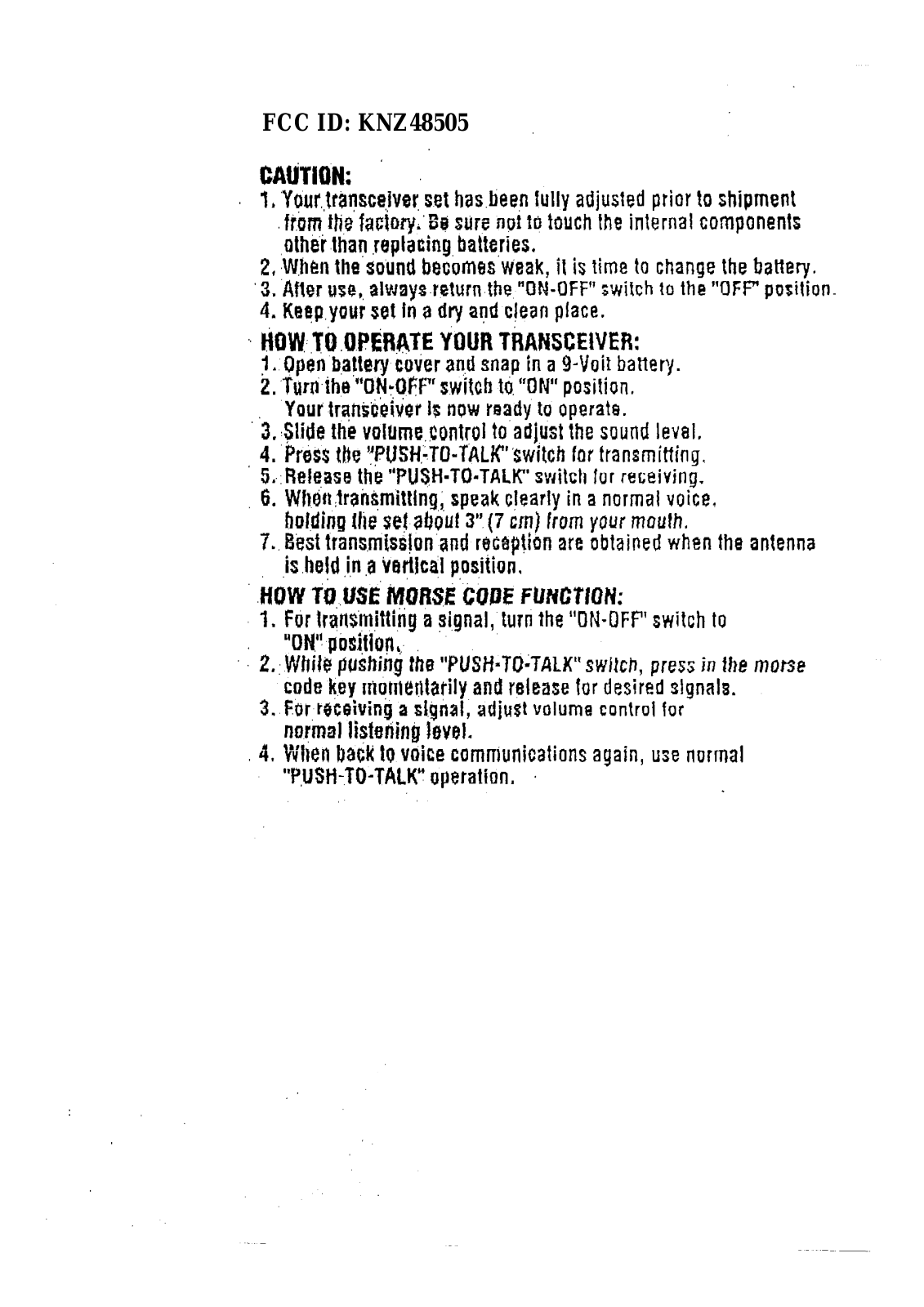 DSI 48505 User Manual