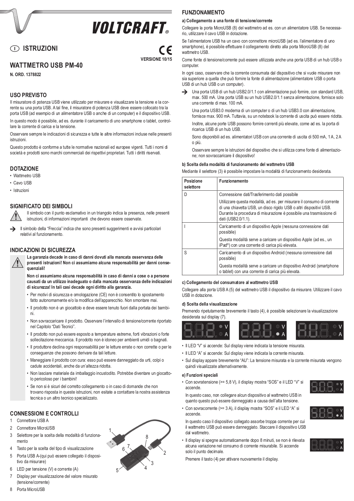 VOLTCRAFT PM-40 User guide