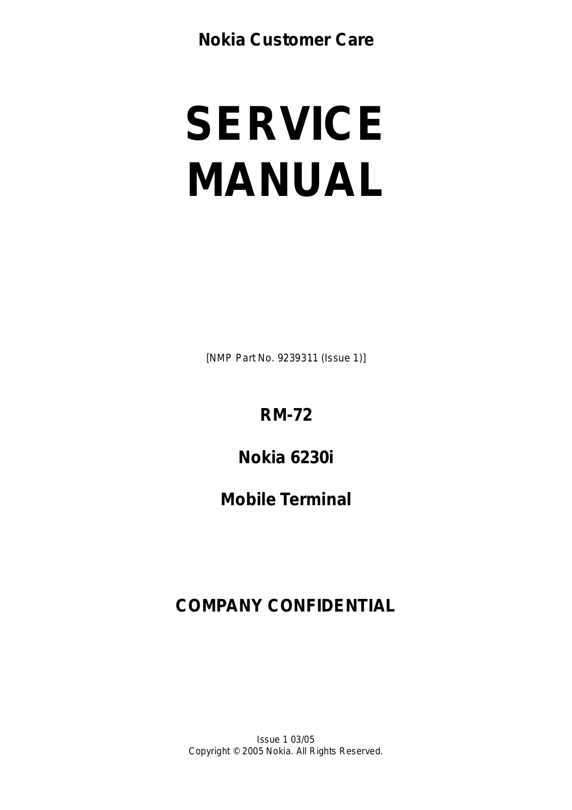 Nokia 6230i Service Manual 1