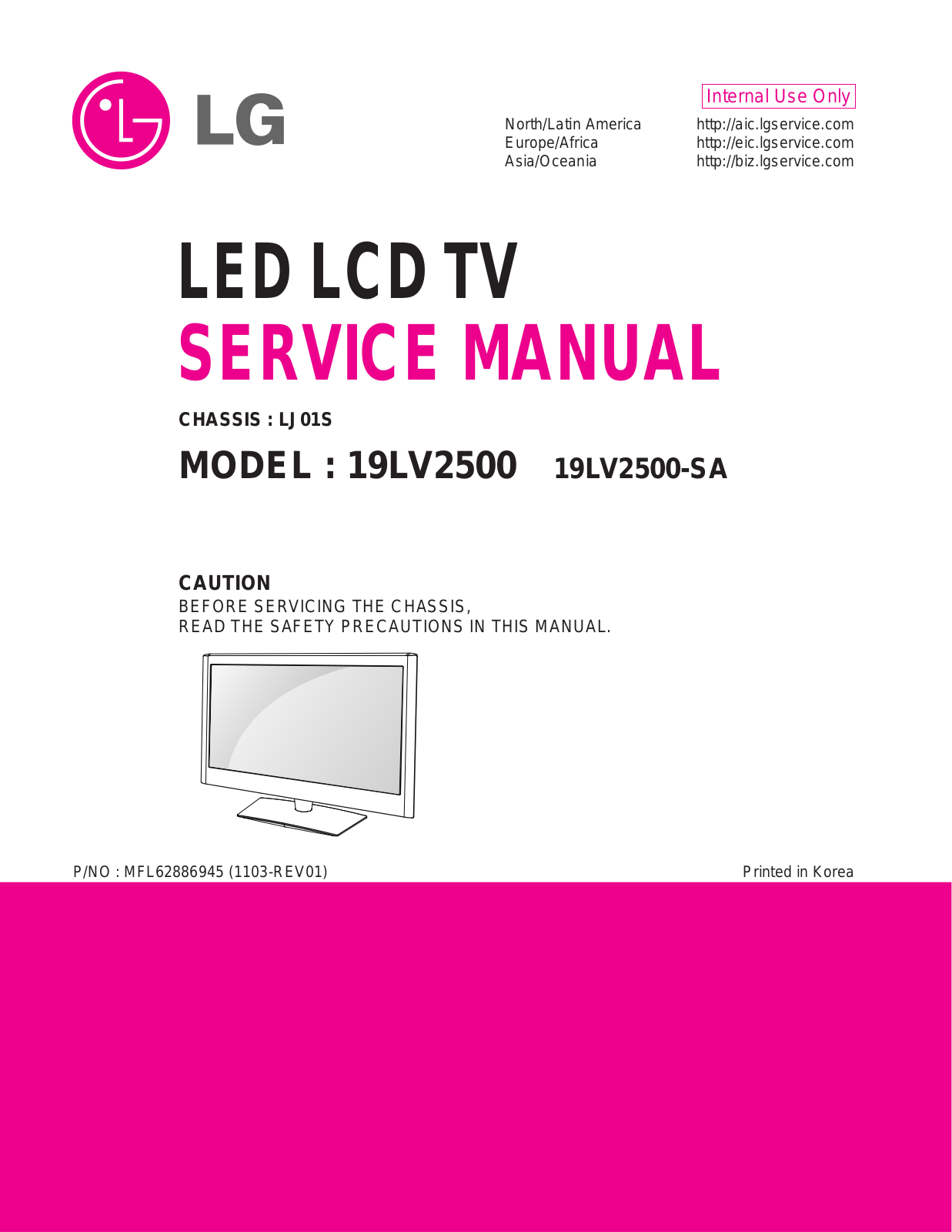 LG 19LV2500, 19LV2500-SA Service Manual