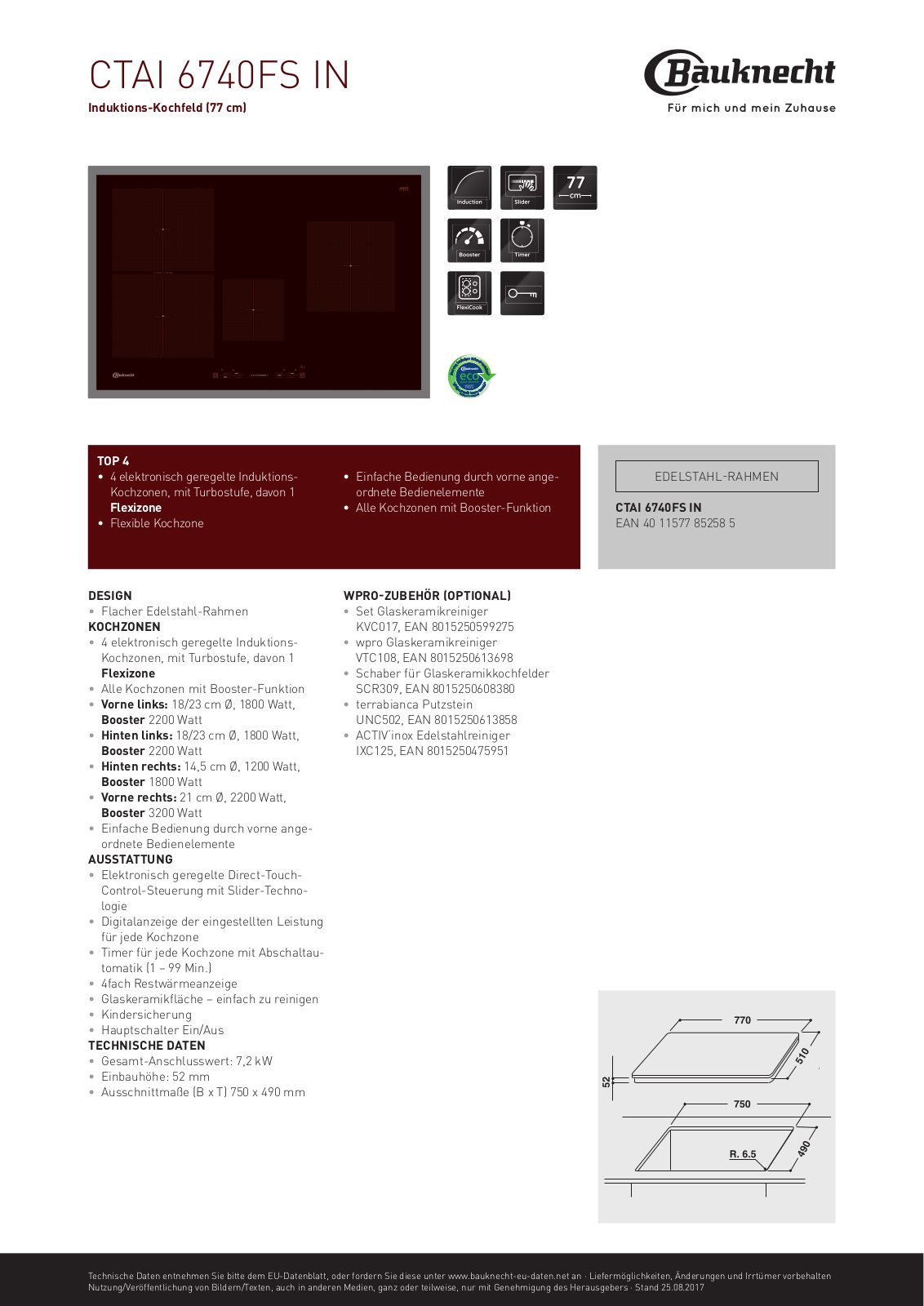 Bauknecht CTAI 6740FS IN User Manual