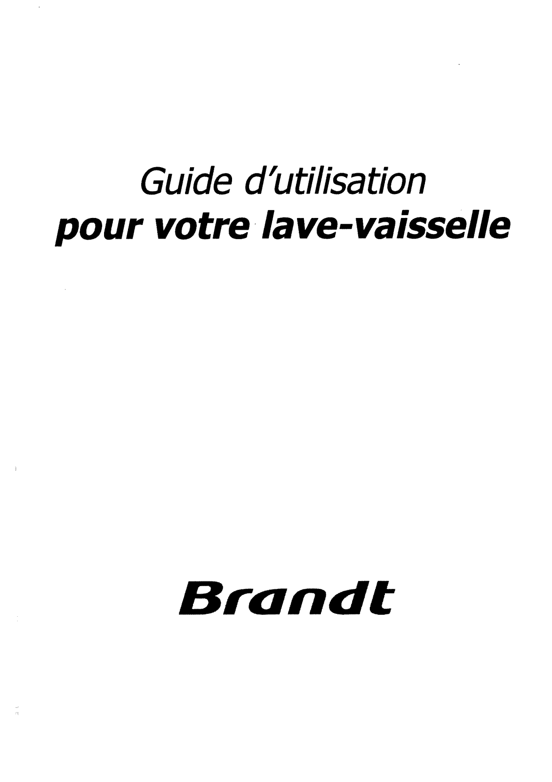 BRANDT P3520C-2 User Manual