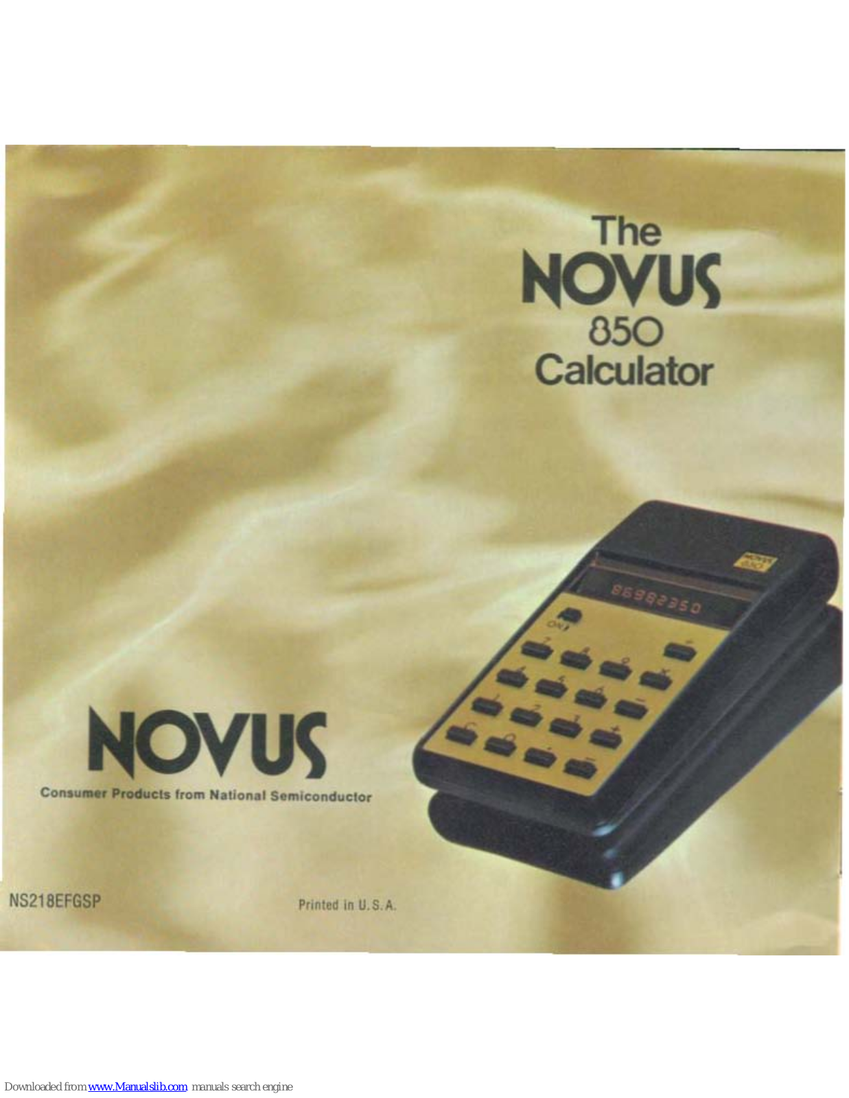 Novus 850 User Manual - ManualMachine.com