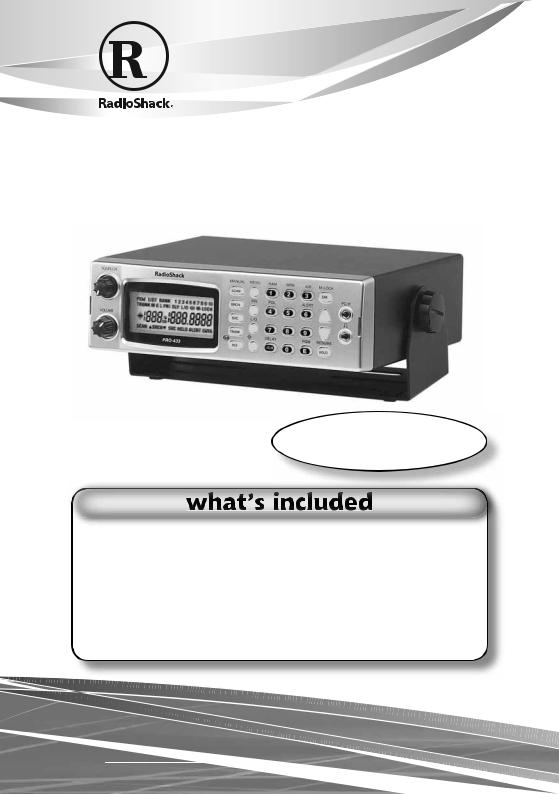 Radio Shack PRO-433 User Manual