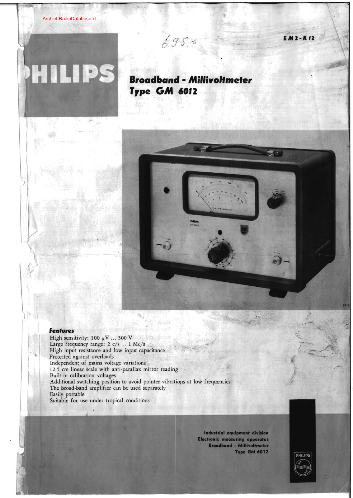 Philips GM6012 User Manual