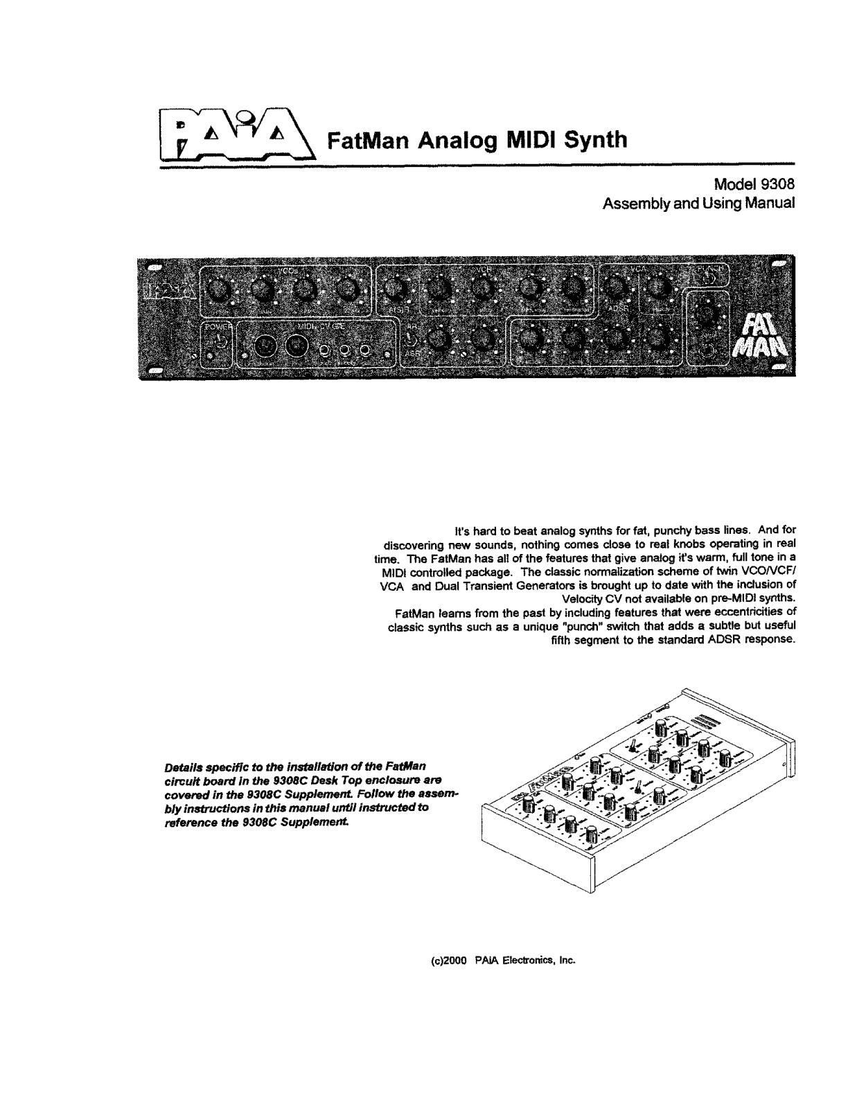 PAiA Electronics 9308 User's Manual