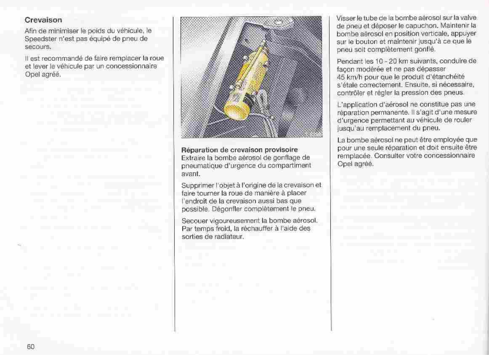 OPEL SPEEDSTER User Manual