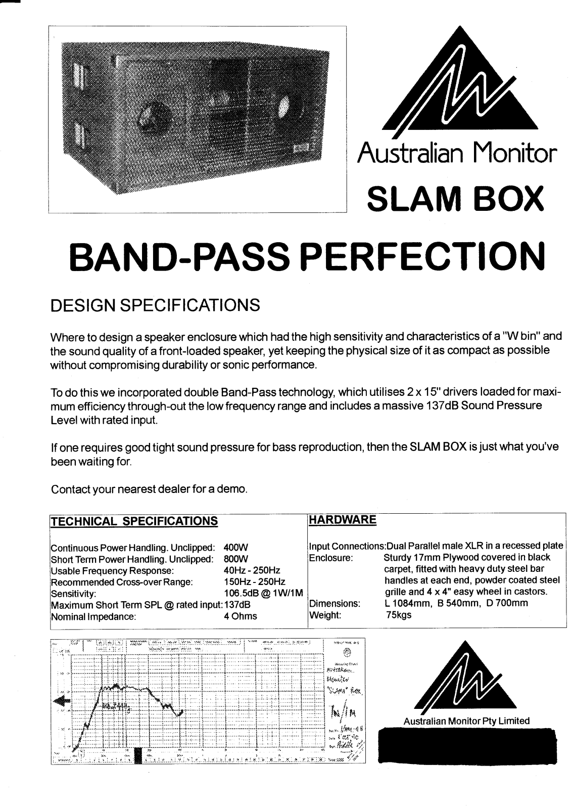 Australian Monitor. SLAM BOX Brochure - ManualMachine.com