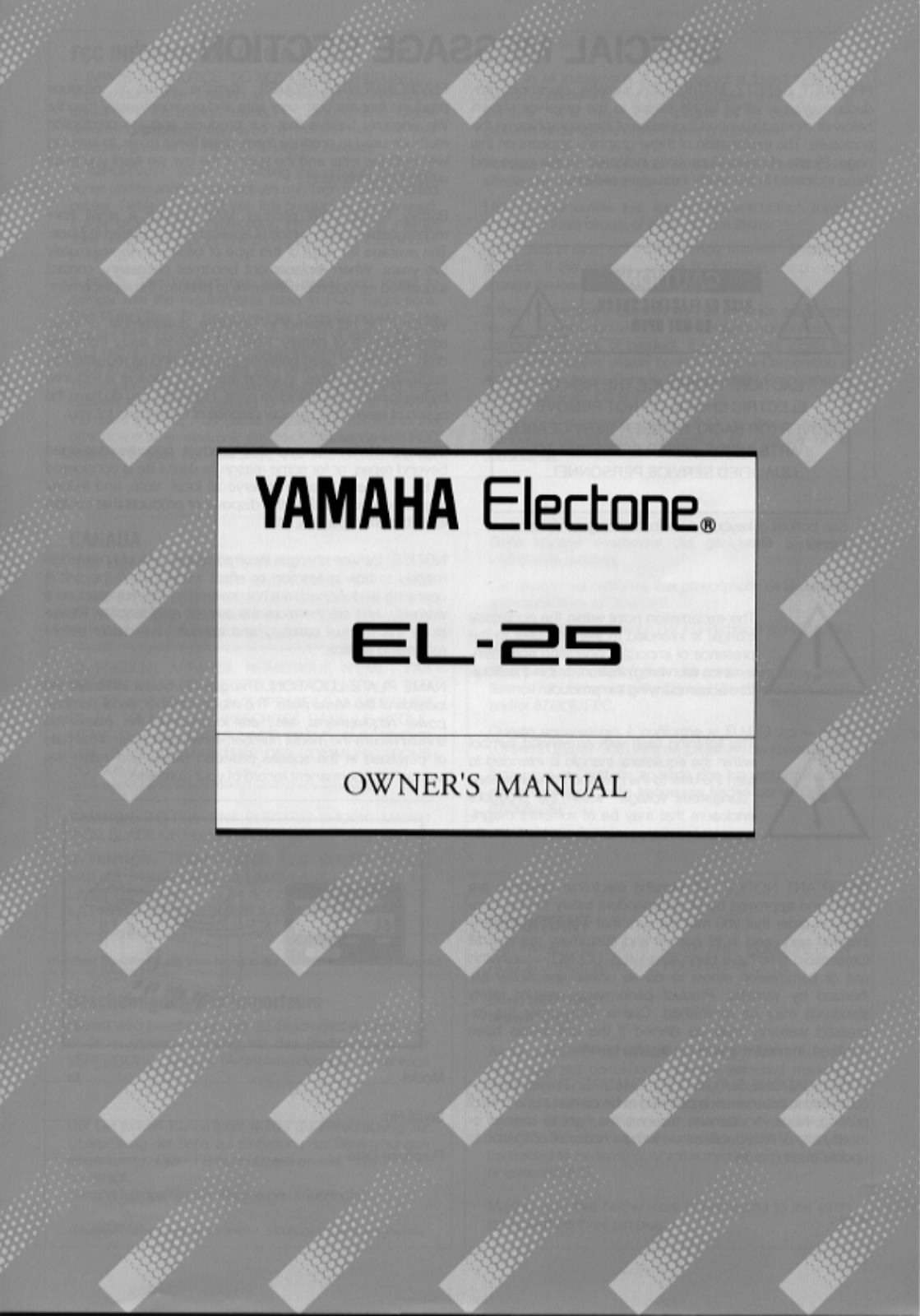 Yamaha EL25E User Manual