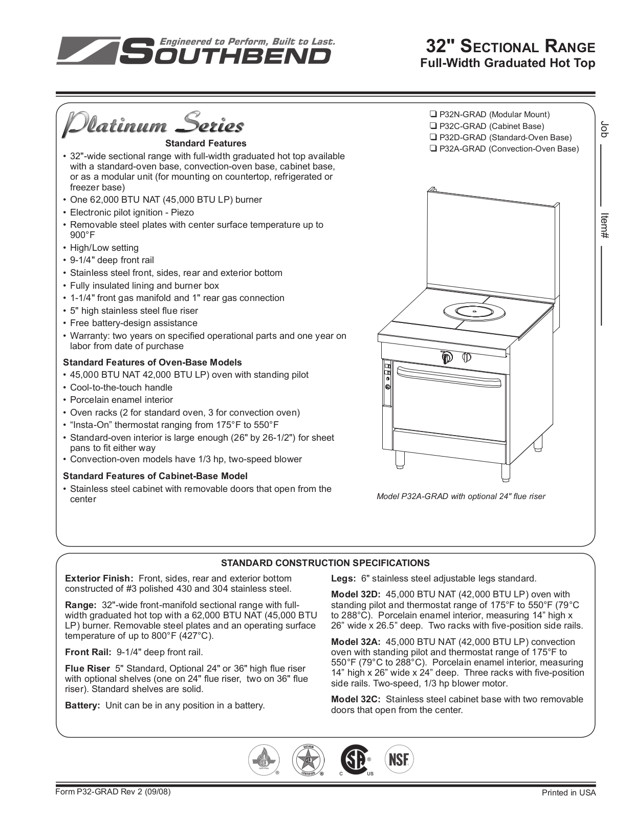 Southbend P32C-GRAD, P32D-GRAD General Manual