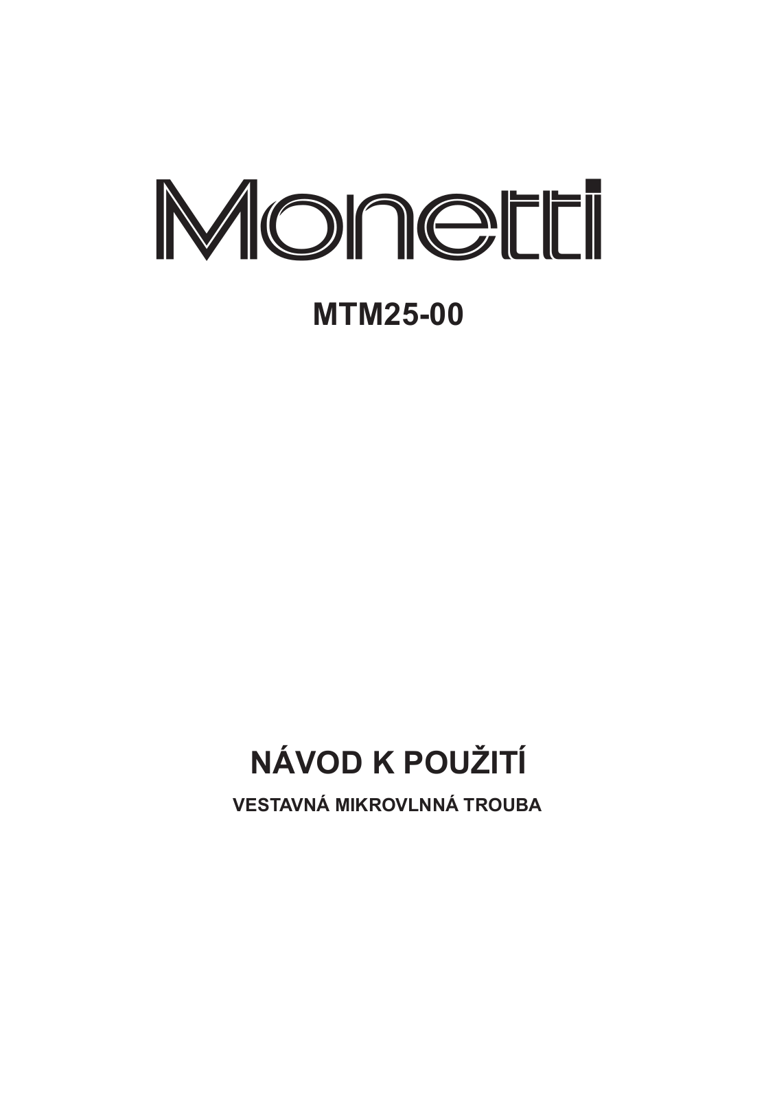 Monetti MTM 25-00 User Manual